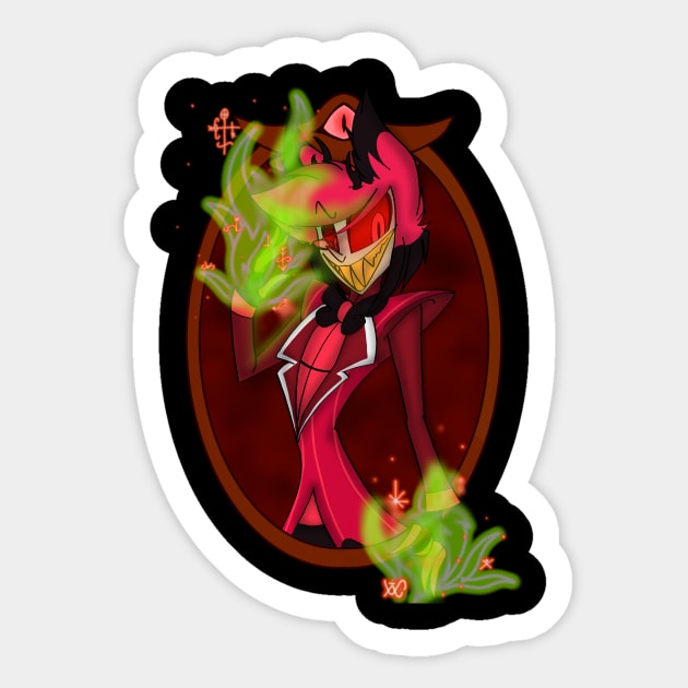 Hazbin Hotel Alastor Portrait Sticker by Thehazbeansky1